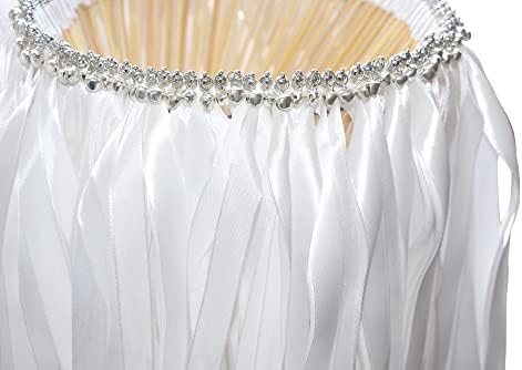 Kingsnow 100 Pack Wedding Wands with Silver Bells