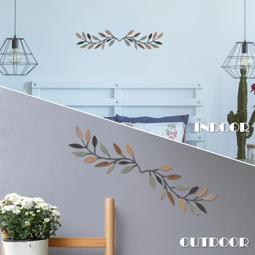 Zhengmy 2 Piece Metal Leaf Wall Sculpture