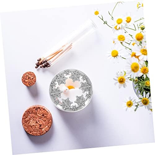 DOITOOL Smart Cover Candle Jar Christmas Topper Zinc Alloy Silver