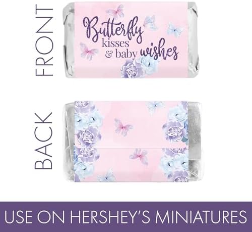 Butterfly Girl Baby Shower Stickers 42 Count