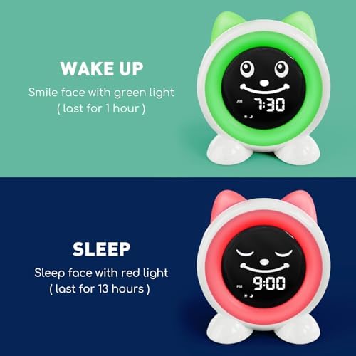 I Code Kids Alarm Clock with Night Light Nap Timer