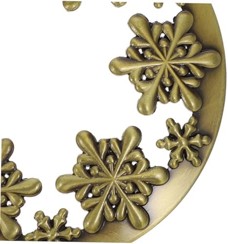 1pc Christmas Candle Cup Lid Zinc Alloy Jar Cover Snowflake Design Heat Gathering