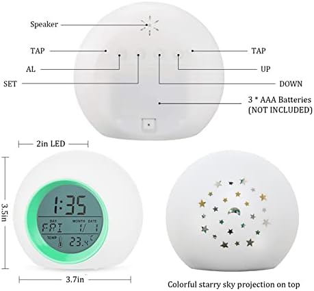 Tarklanda Color Changing Alarm Clock for Kids