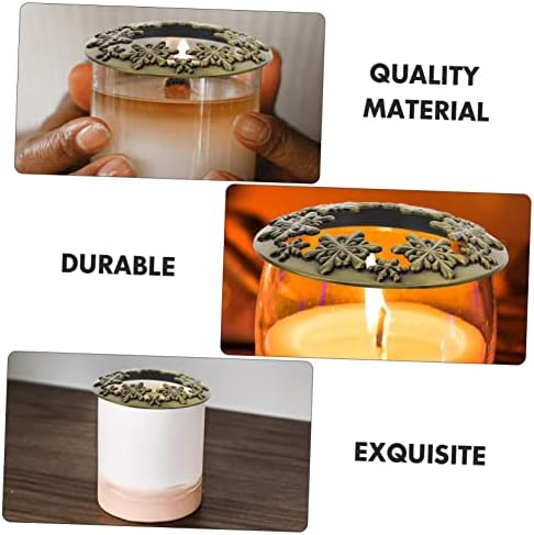 ARTIBETTER Christmas Candle Jar Cover Zinc Alloy Decorative Lid