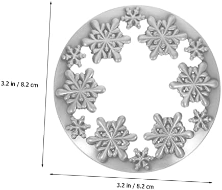 Sewroro Christmas Candle Jar Lid Snowflake Design Candle Holder Cover