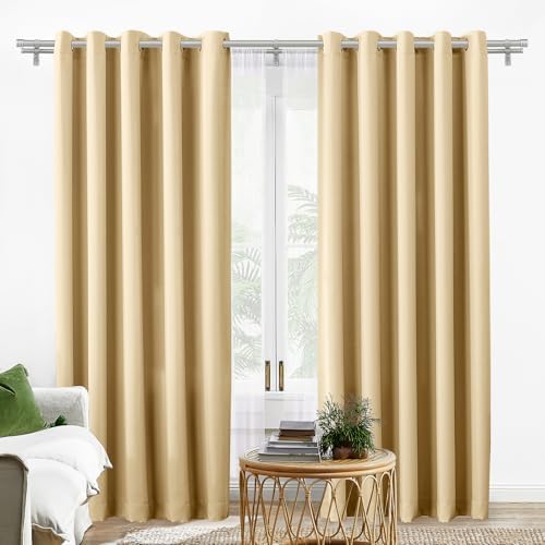 TONIAL 1 Inch Heavy Duty Double Curtain Rods