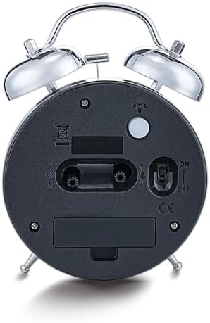 OhM-ega Classic Metal Twin Bell Alarm Clock