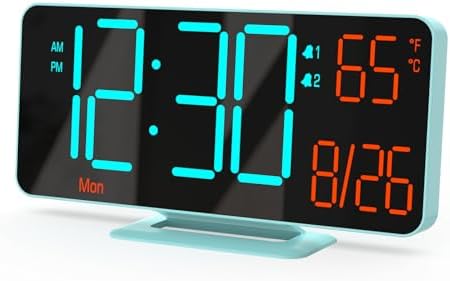 Kosumosu 67in Digital Alarm Clock with Auto Dimming