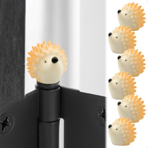Cute Hedgehog Hinge Decor Topper Set of 6