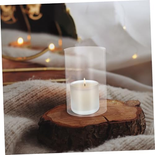 2pcs Borosilicate Glass Candle Holders for Indoor Outdoor Use