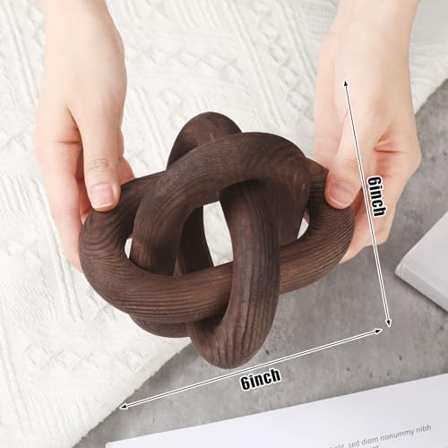 Yalikop 3 Link Wood Knot Decor - Coffee Table Boho Accent