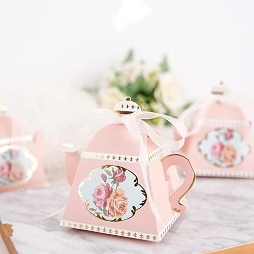 25 Mini Teapot Favor Boxes Dusty Rose