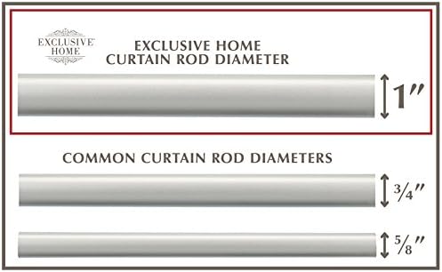 Exclusive Home Vine 1 Inch Curtain Rod and Finial Set