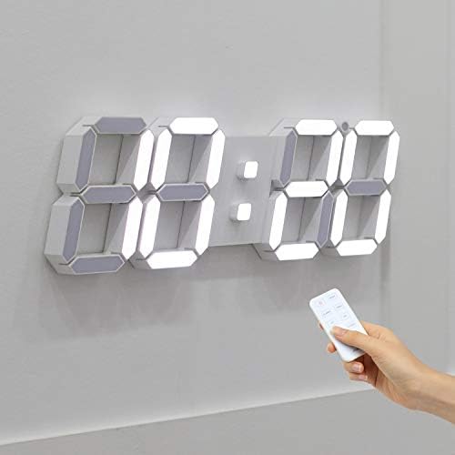 Mooas 3D LED Clock with Calendar and Remote Control