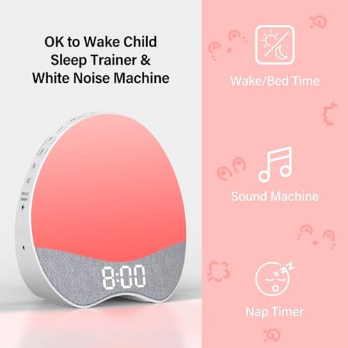 Welgo Kids Sleep Trainer Alarm Clock with Night Light