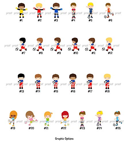 Personalized Soccer Birthday Favor Labels 108 Stickers SOC002