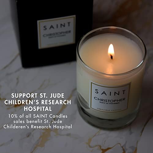 Saint Scented Votive Candle with Prayer and Coin