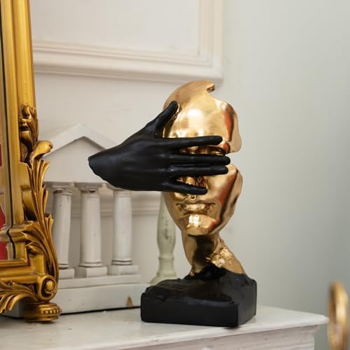 Thinker Statue - Silence is Gold Abstract Art Figurine Decor
