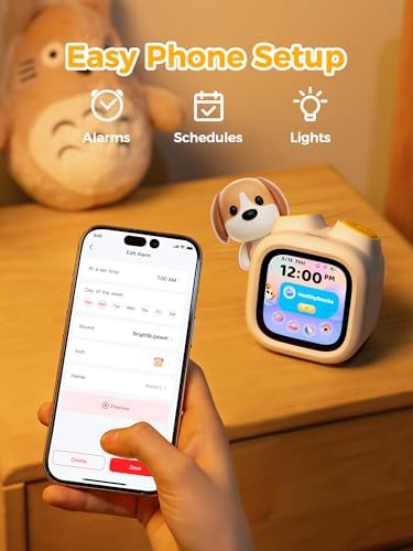 PawPal Digital Pet Alarm Clock - Sleep Trainer for Kids 3-8