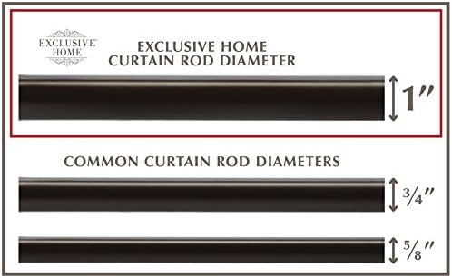 Exclusive Home Vine 1 Inch Curtain Rod and Finial Set Matte Bronze Adjustable