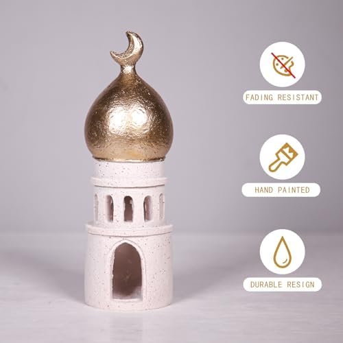 Hebdids Decorative Mosque Tower with Gold Dome