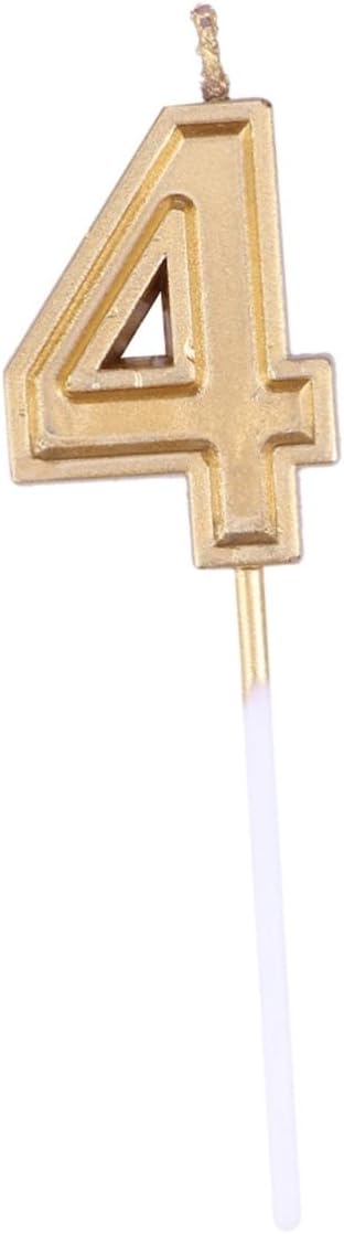 HEALLILY Gold Glitter Birthday Candle Cake Topper