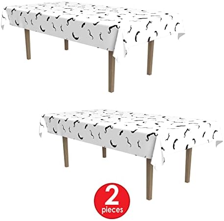 Beistle 2 Piece Plastic Moustache Table Covers