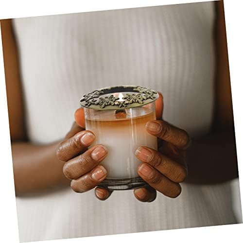 ARTIBETTER Christmas Candle Jar Cover Zinc Alloy Decorative Lid