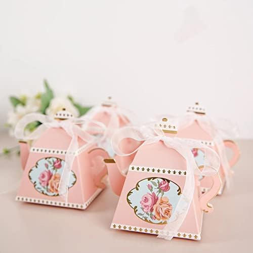 25 Mini Teapot Favor Boxes Dusty Rose