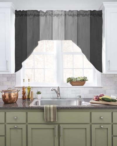 Farmhouse Swag Curtain Valance for Kitchen and Living Room