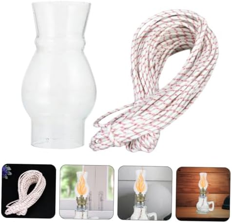 DOITOOL 2sets Vintage Glass Kerosene Lamp Parts