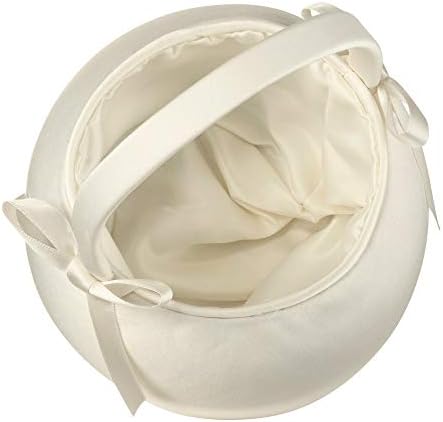 Lillian Rose Petite Ivory Satin Flower Girl Basket