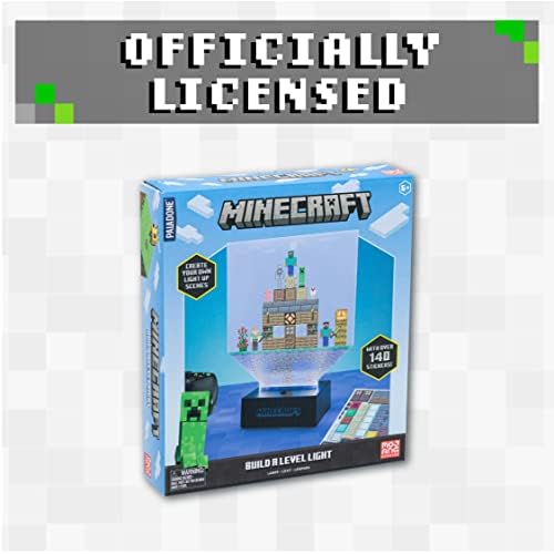 Minecraft Build a Level Light Customizable Desk Lamp with 140 Stickers