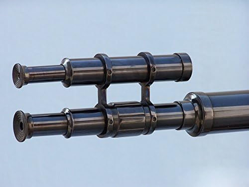 Hampton Nautical Black Floor Standing Telescope Nautical Decoration