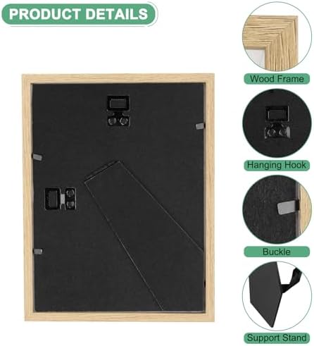 2 Pack 6x8 Inch Wooden Shadow Box Frame