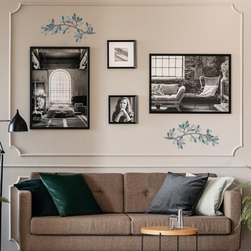 Hotop 2 Piece Metal Tree Leaf Wall Decor
