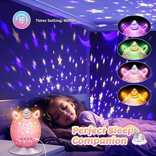 Unicorn Egg Night Light Toy with Timer and Projection