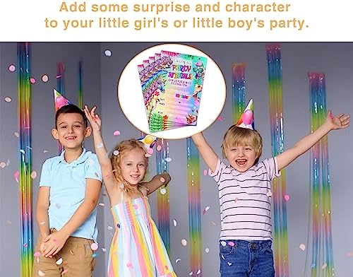 Rainbow Cheetah Birthday Invites for Kids