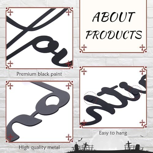 Bnesi Metal Wall Art 4-Piece Set Love Faith Family Hope
