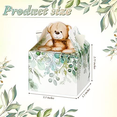 Spakon 50 Pack Bear Baby Shower Favor Boxes