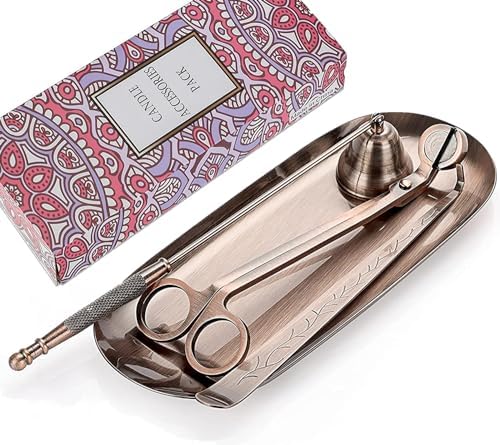 4 In 1 Candle Wick Trimmer Set with Tray and Storage Bag