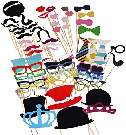 Tinksky Photo Booth Props DIY Kit 60 Pieces