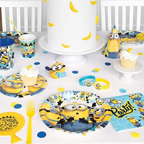 Unique Fun Festive Minions 2 Dessert Plates Set 8 Pc