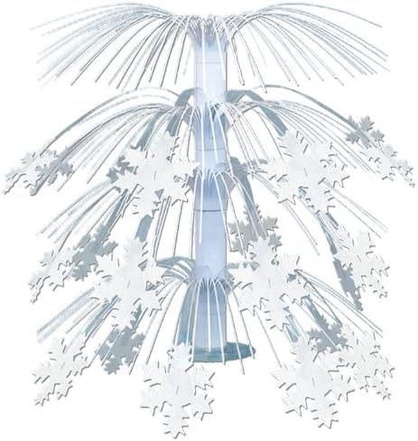 Beistle 20550 Snowflake Cascade Centerpiece White 18