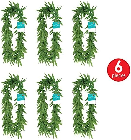 Beistle Tropical Fern Leaf Leis 6 Piece Set
