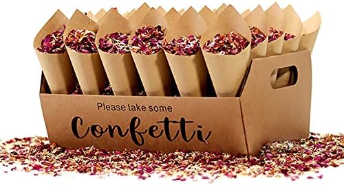 Homeemoh Party Confetti Natural Dried Rose Petals 12 Packs Biodegradable