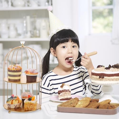 Cabilock Bird Cage Cosmetic Rack Double Tier Organizer