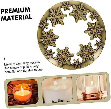 ARTIBETTER Christmas Candle Jar Cover Zinc Alloy Decorative Lid