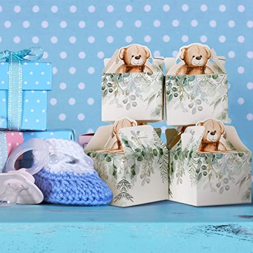 Spakon 50 Pack Bear Baby Shower Favor Boxes