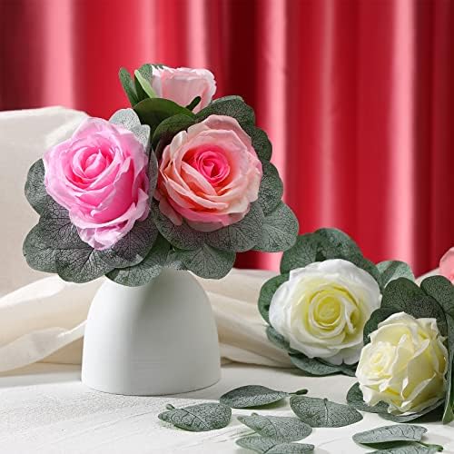 WILLBOND 400 Pcs Winter Frost Eucalyptus Leaves Decor Confetti